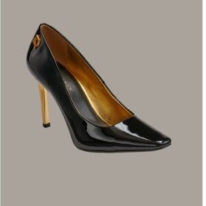 Elegant Black and Gold Heels